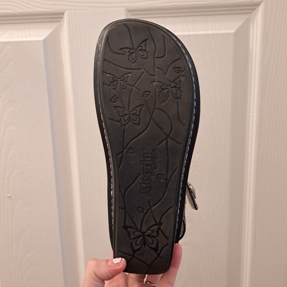 Alegria Silver Colorful Comfy Cute Baby‎ Hueies Hool & Loop Platform Sandals 9.5 - Picture 7 of 9